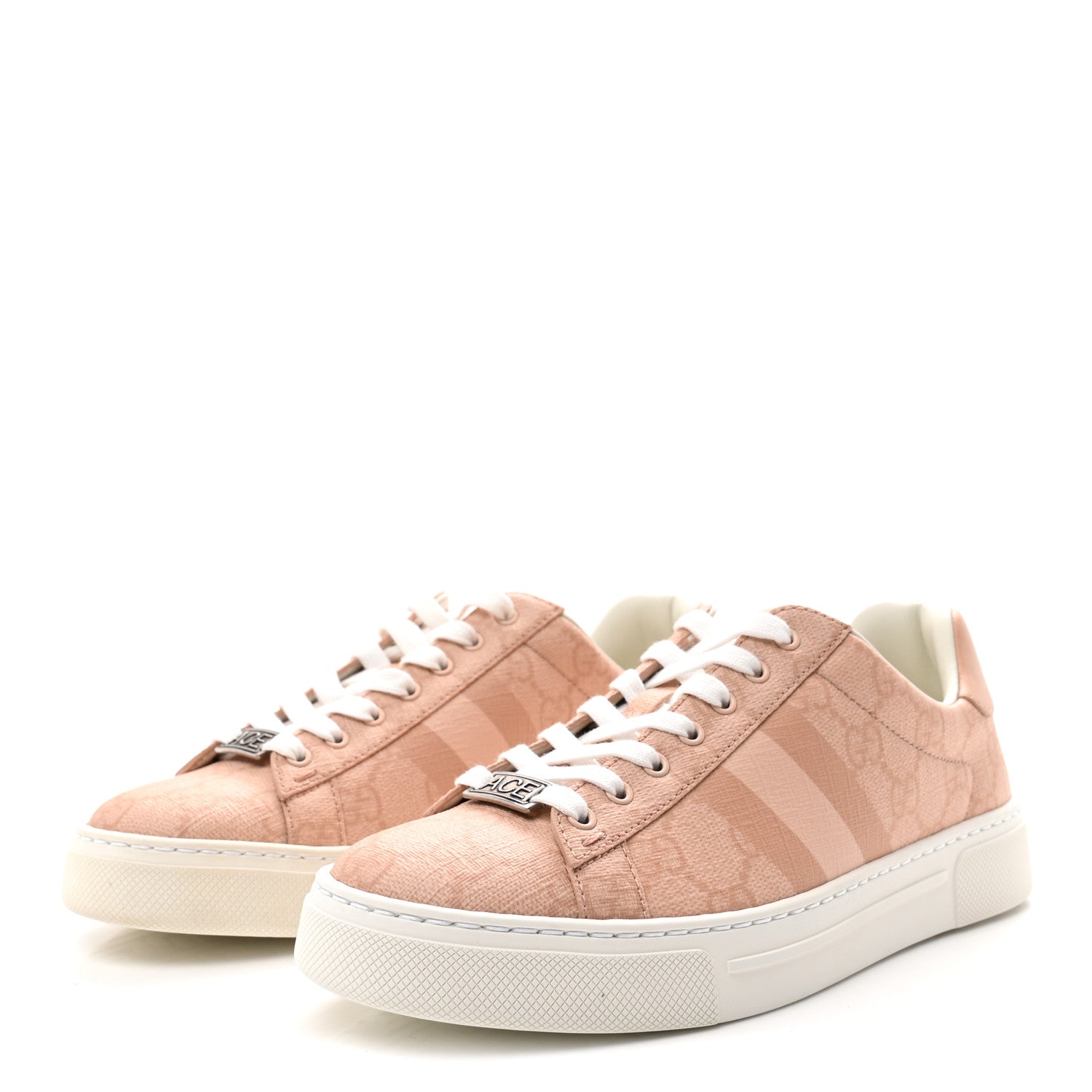 Gucci GG Supreme Tonal Web Womens New Ace Sneakers 35.5 Pink