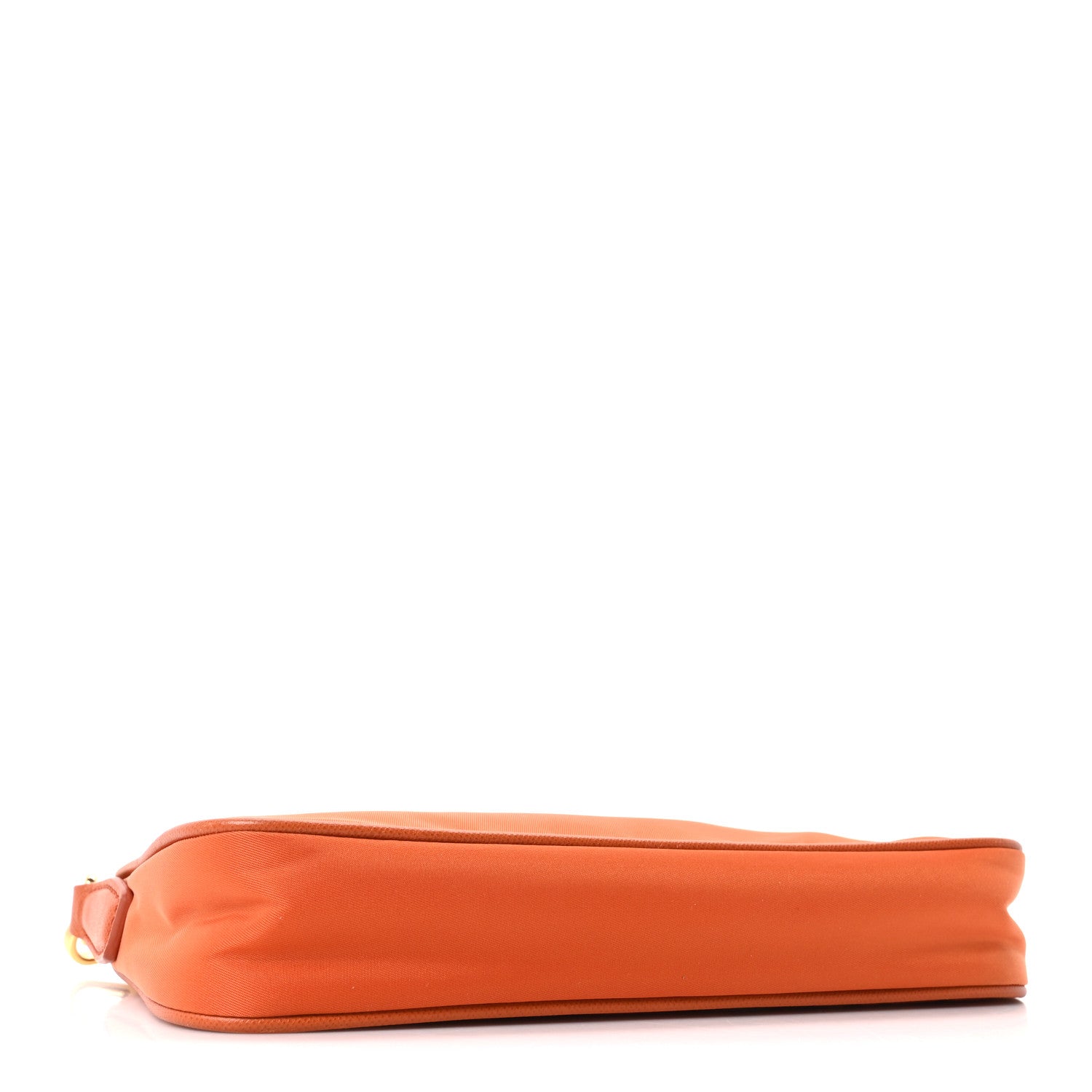 Prada Tessuto Nylon Saffiano Crossbody Bag Papaya