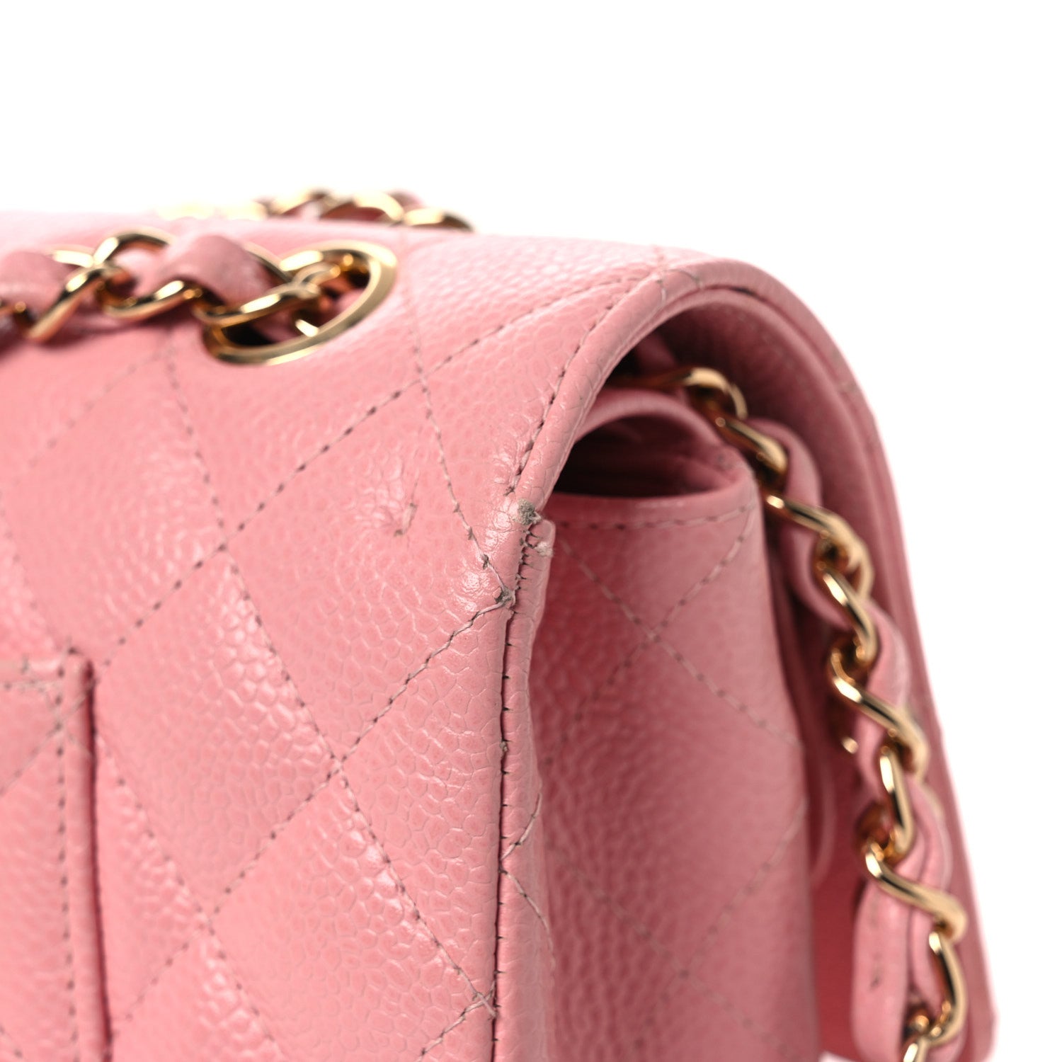 Chanel Caviar Quilted Medium Double Flap Pink