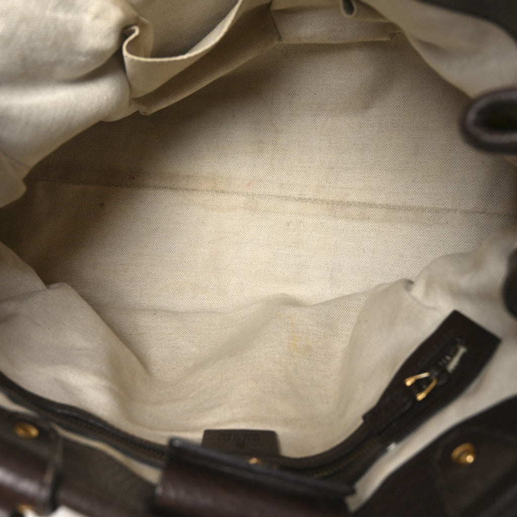 Gucci Monogram Medium GG Running Tote Dark Brown
