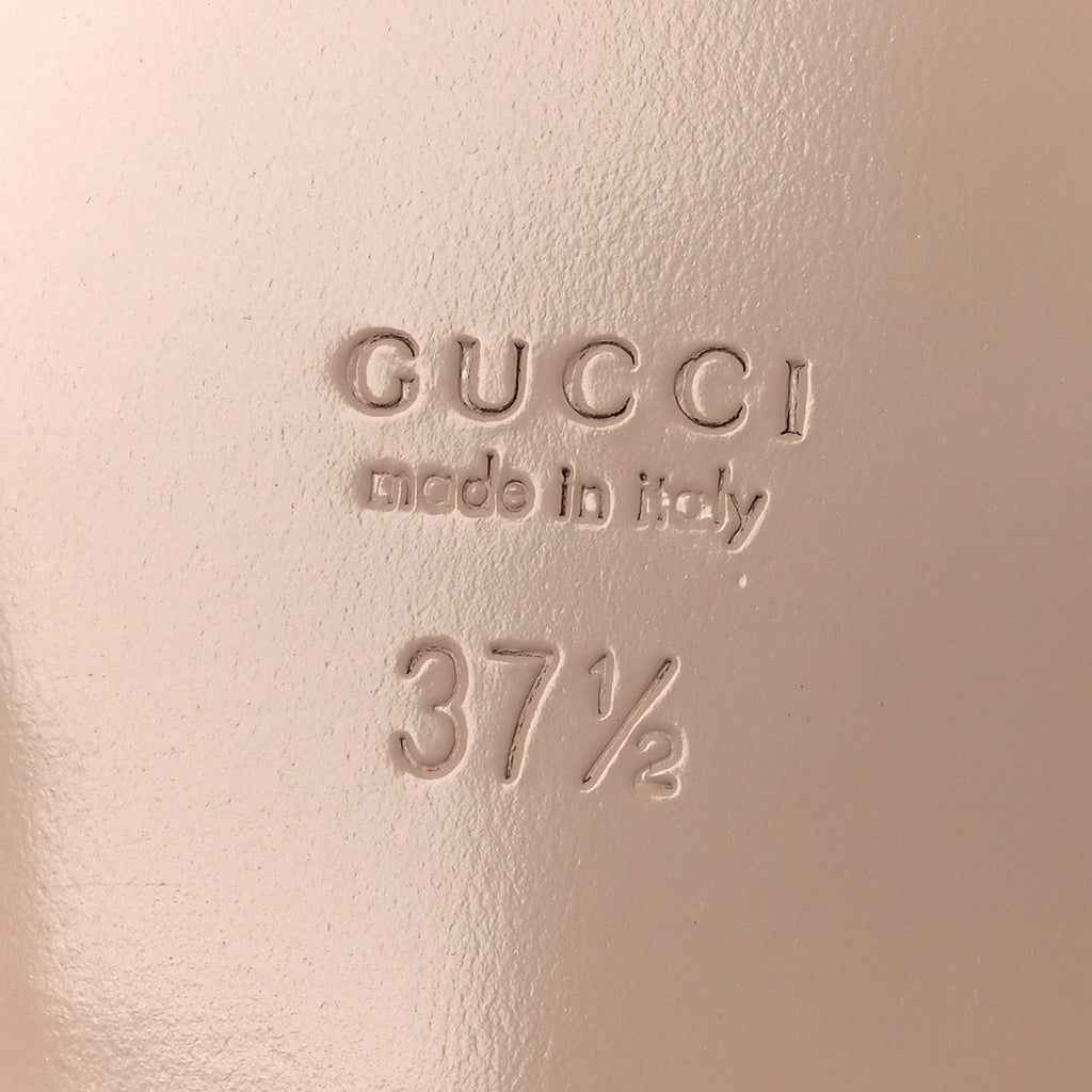 Gucci Nappa Charlotte Double G Marmont Thong Sandals 37.5 Acid Lime