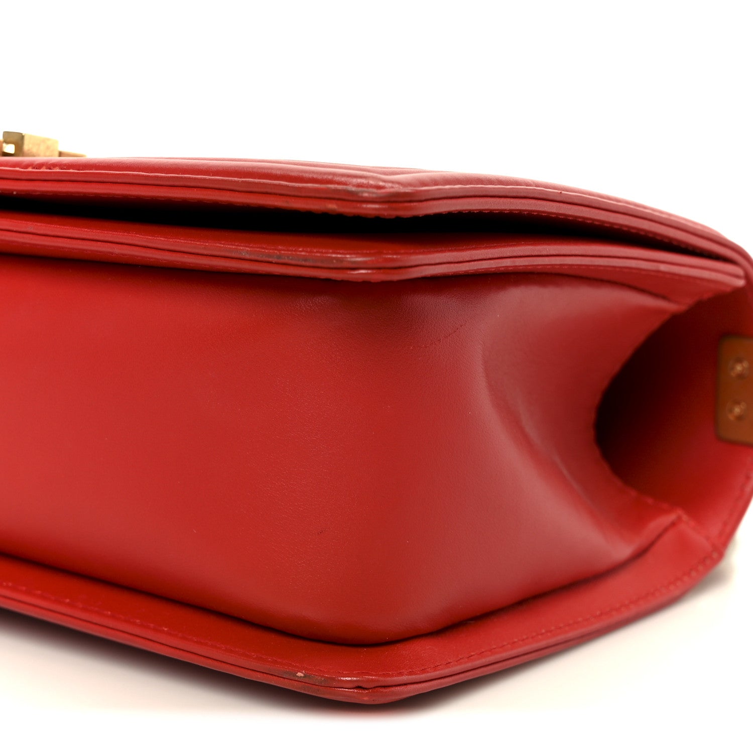 Chanel Snakeskin Medium Boy Flap Red