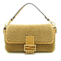 FENDI Shearling Selleria Baguette