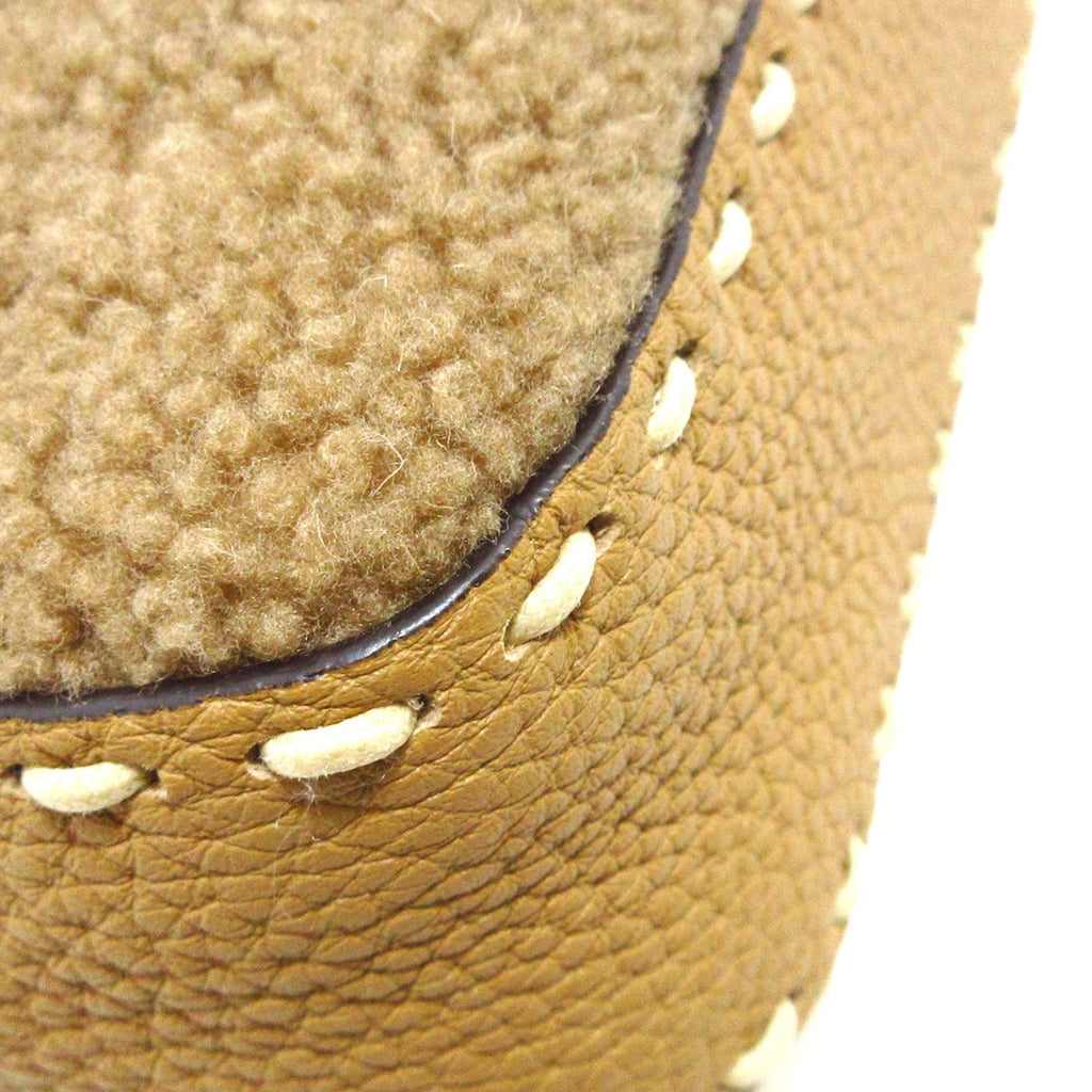FENDI Shearling Selleria Baguette