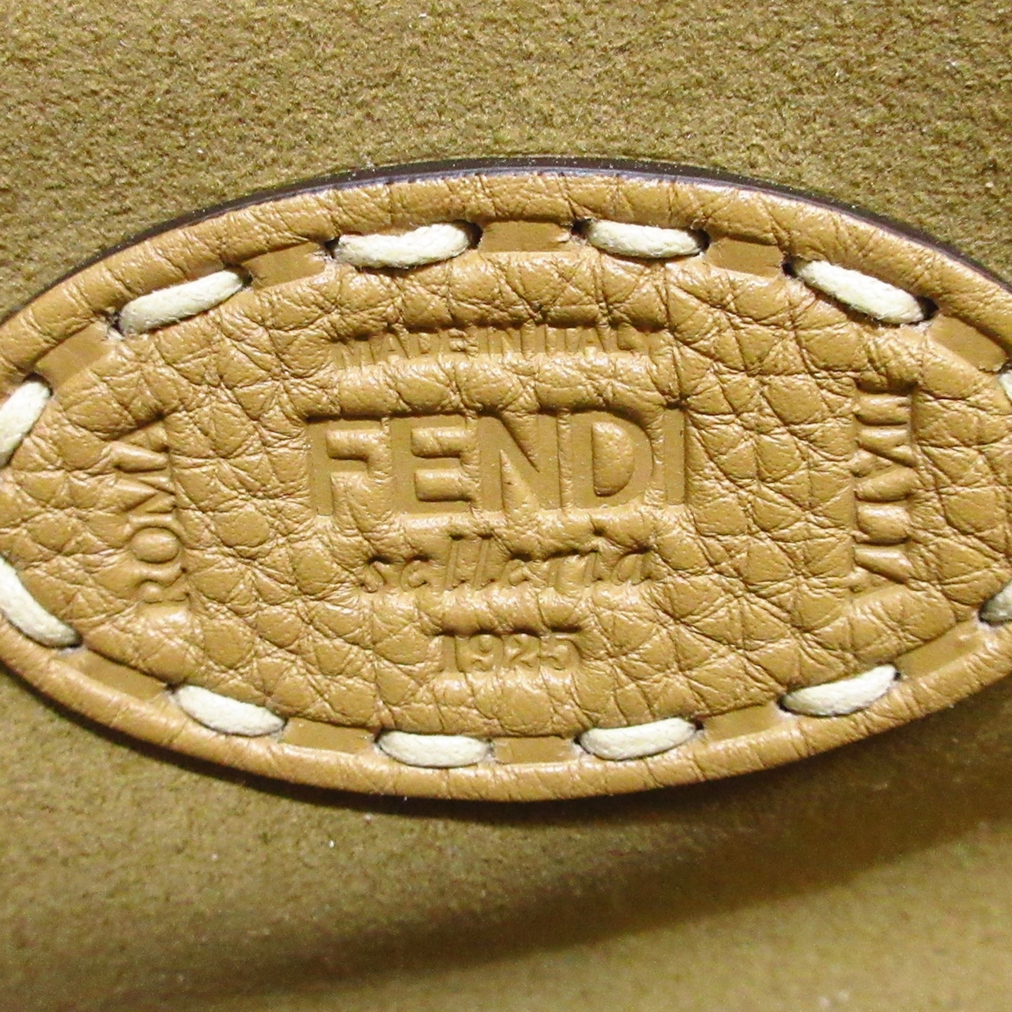 FENDI Shearling Selleria Baguette