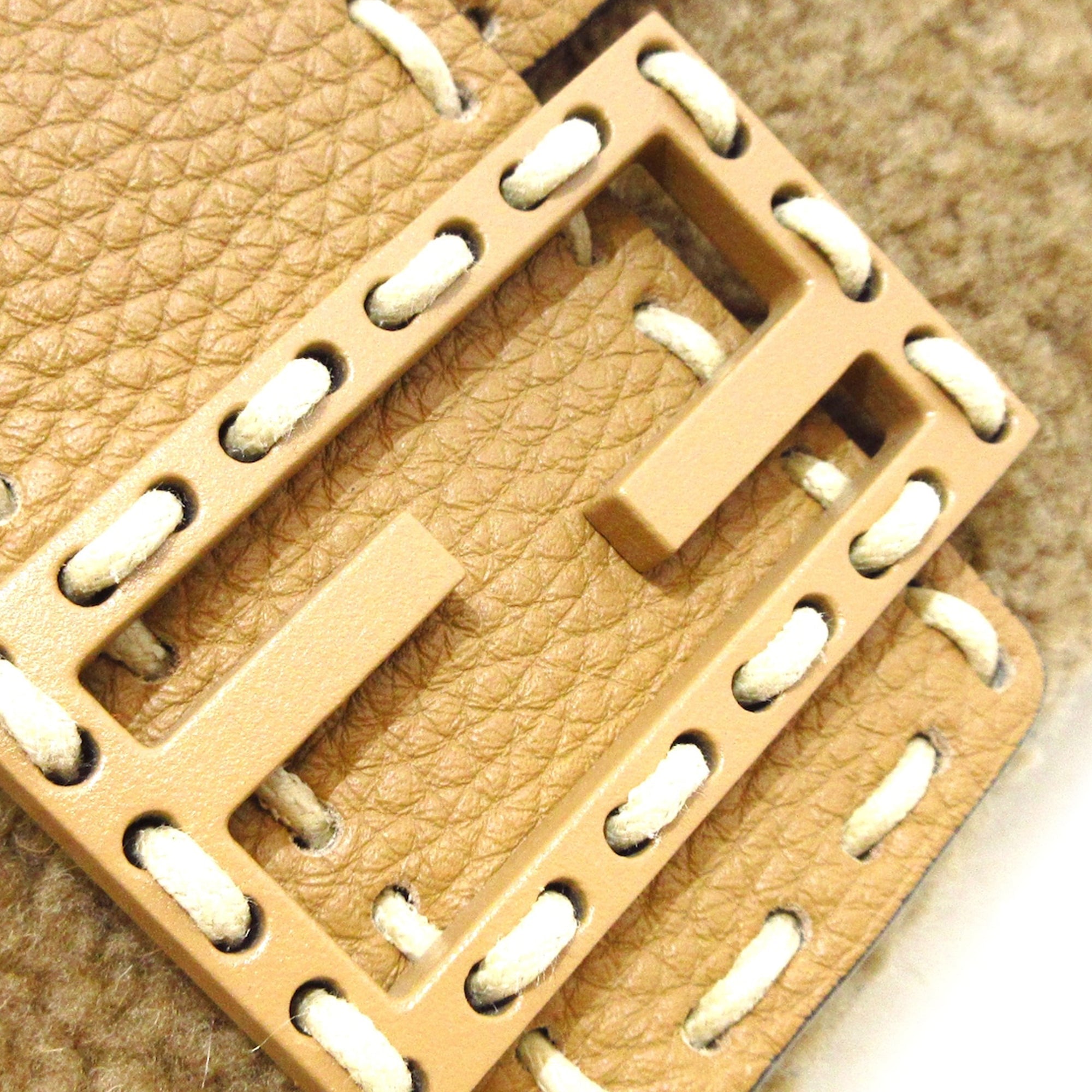 FENDI Shearling Selleria Baguette