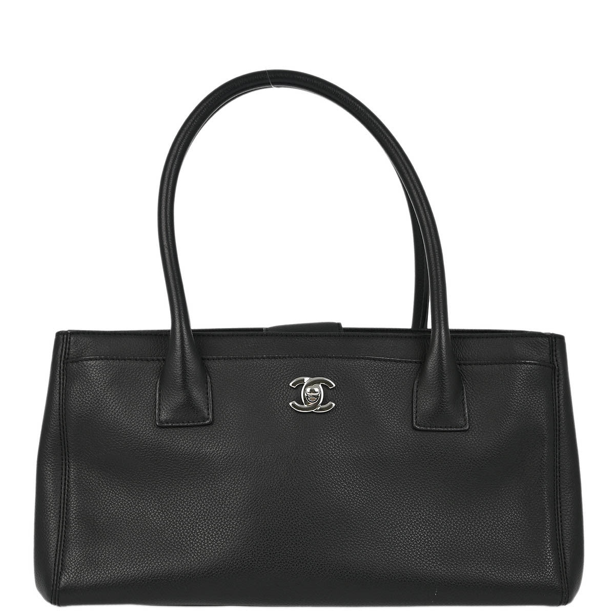 Chanel 2013-2014 Black Caviar Cerf Tote Handbag