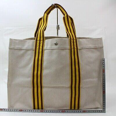 Hermes Tote Bag Borabora Gm Beige Canvas