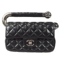 Chanel Black Lambskin Around the World Handbag