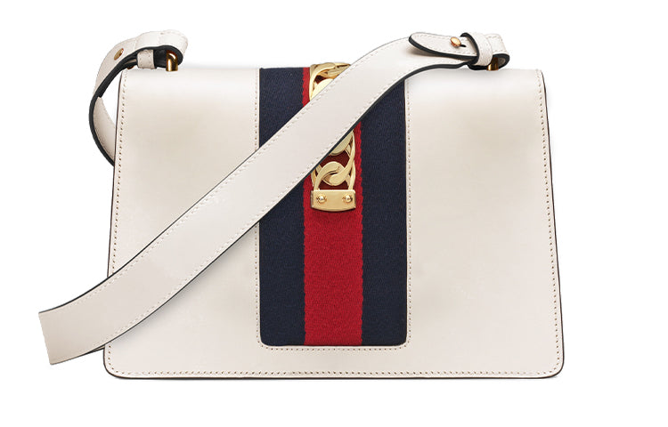 (WMNS) GUCCI Sylvie Series Satchel Small White 421882-CVLEG-8605