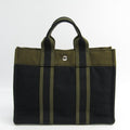 Hermes Black Khaki Canvas Fourre Tout PM Tote (SHA11219)