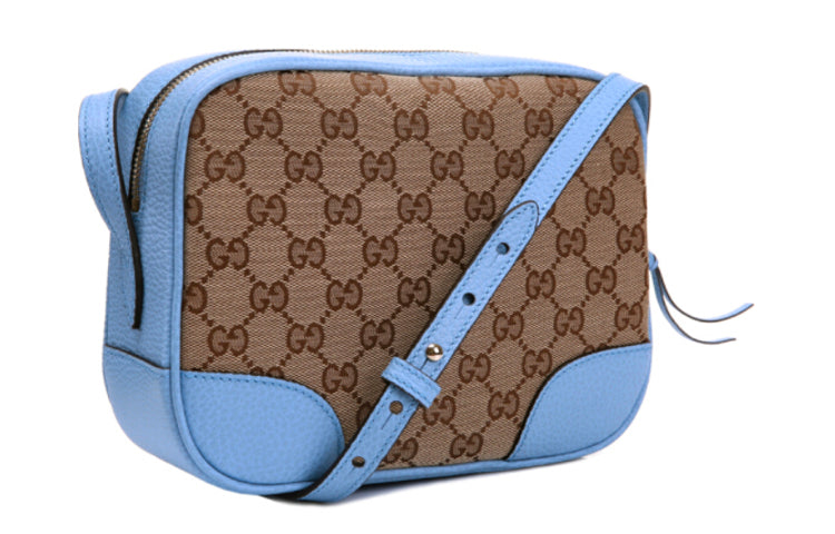 (WMNS) GUCCI Logo Canvas Shoulder Messenger Bag / Sky Blue 449413-KY9LG-8611