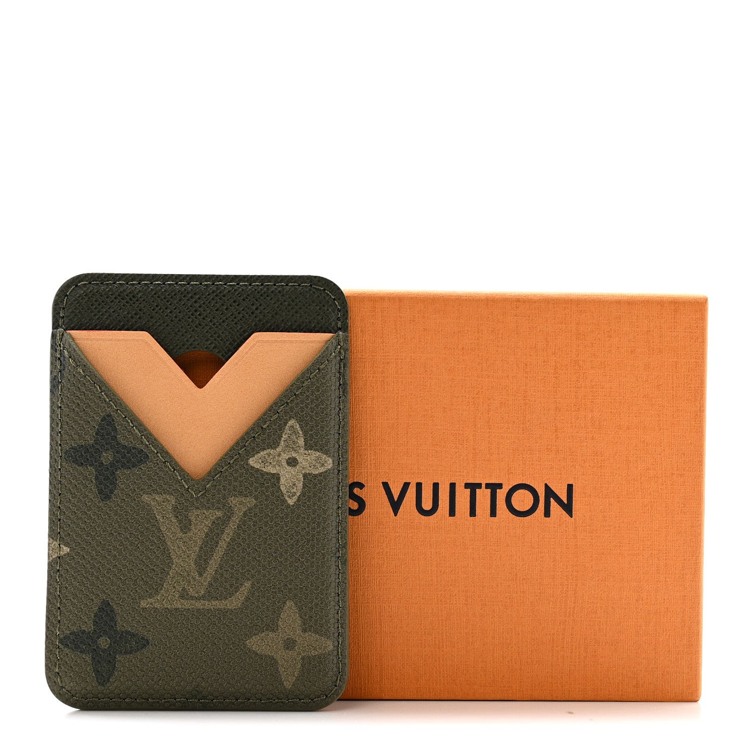 Louis Vuitton Monogram Heritage Magnetic Card Holder Khaki