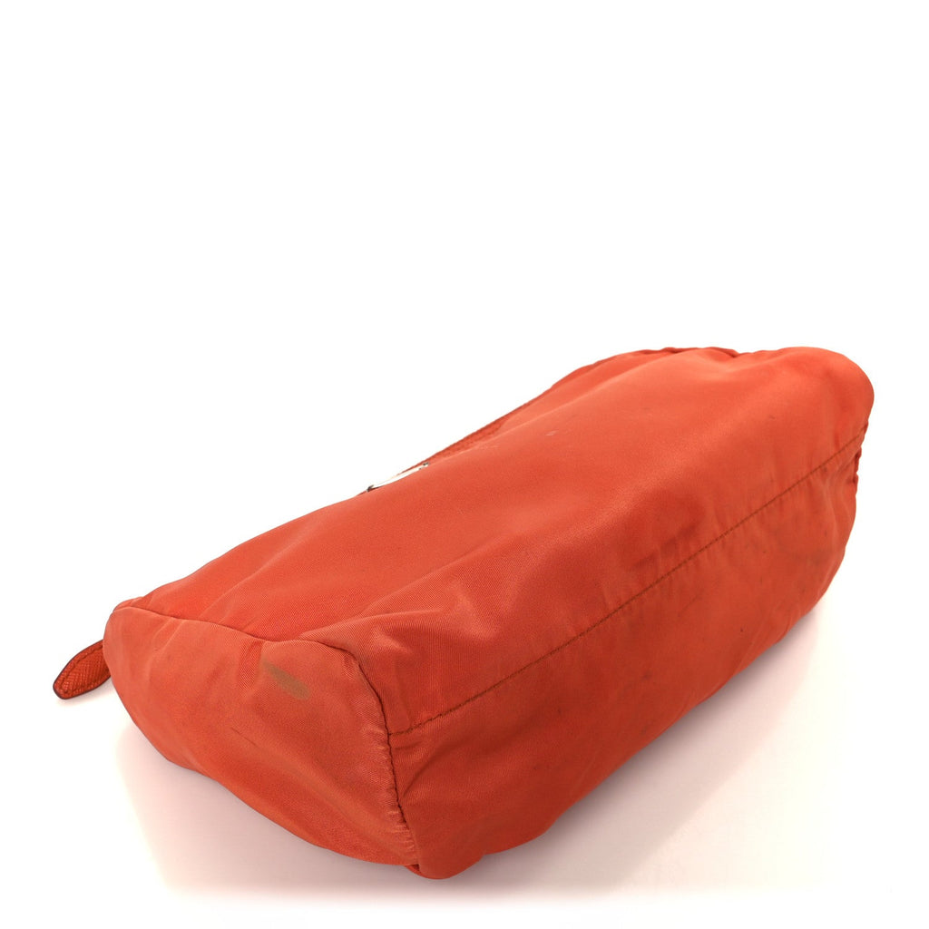Prada Nylon Vela Cosmetic Pouch Orange