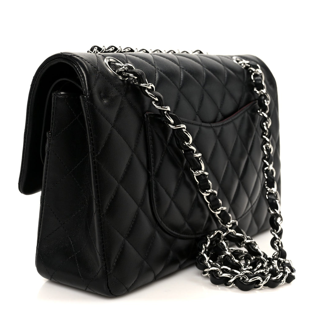 Chanel Lambskin Quilted Medium Double Flap Black