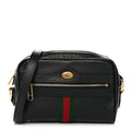 Gucci Calfskin Web Mini Ophidia Shoulder Bag Black