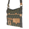 Fendi Zucca Canvas Flat Messenger Bag - '10s