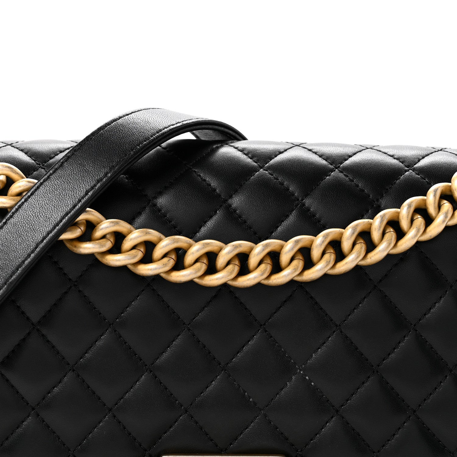 Chanel Lambskin Quilted Medium Boy Flap Black