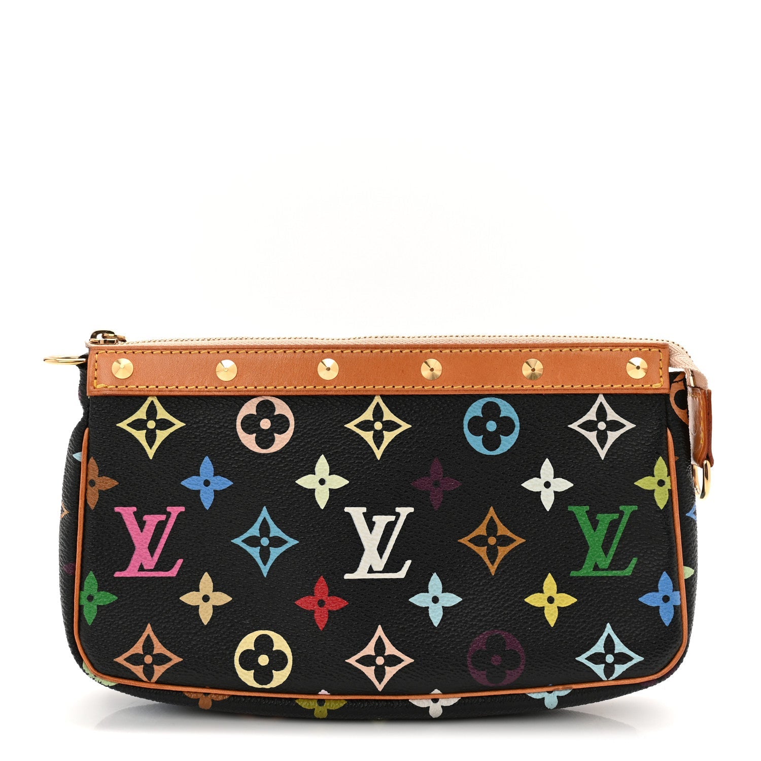 Louis Vuitton Monogram Multicolor Pochette Accessories Black