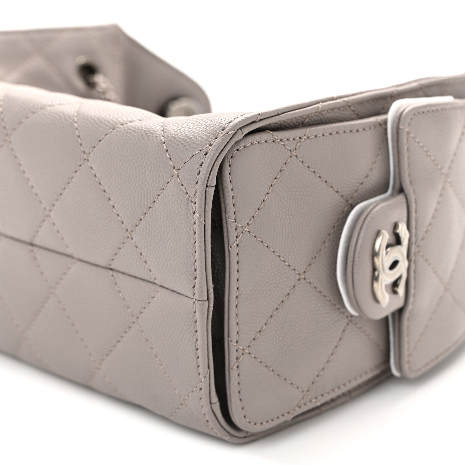 Chanel Caviar Quilted Mini Chanel 25 Handbag Dark Grey