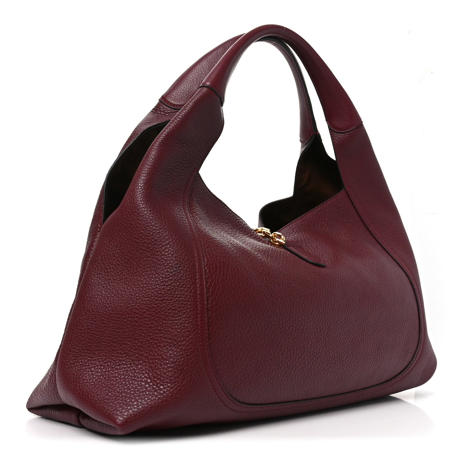 Gucci Grained Calfskin Softbit Maxi Shoulder Bag Rosso
