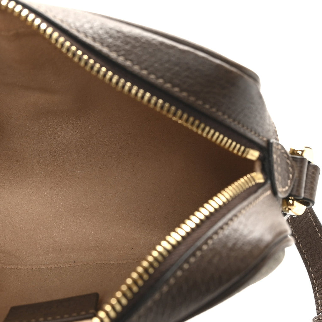 Gucci GG Supreme Monogram Web Mini Ophidia Shoulder Bag Brown