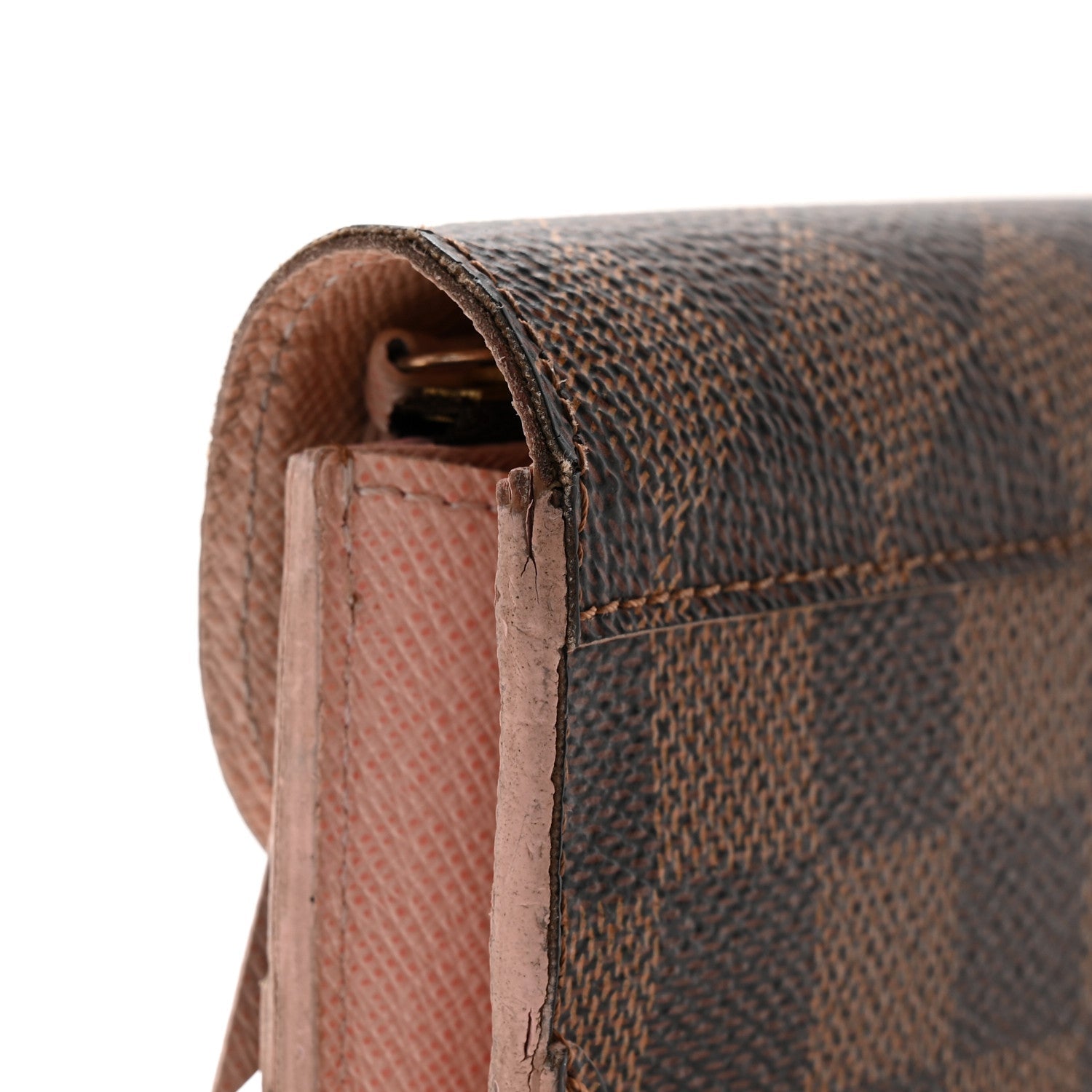 Louis Vuitton Damier Ebene Caissa Wallet Rose Ballerine