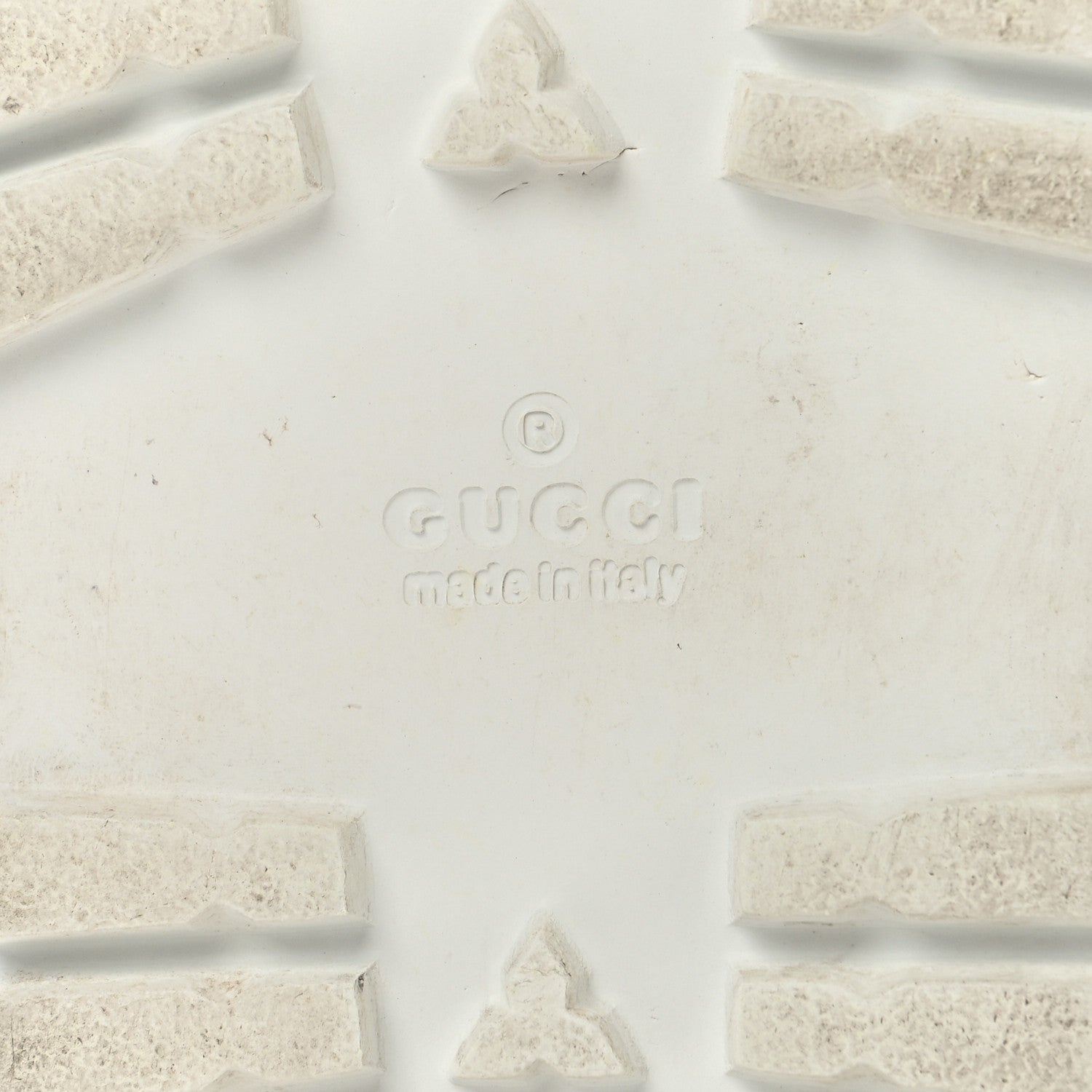 Gucci Rubber Web Mens Lug Sole Slide Sandals Great 5 White Green Red