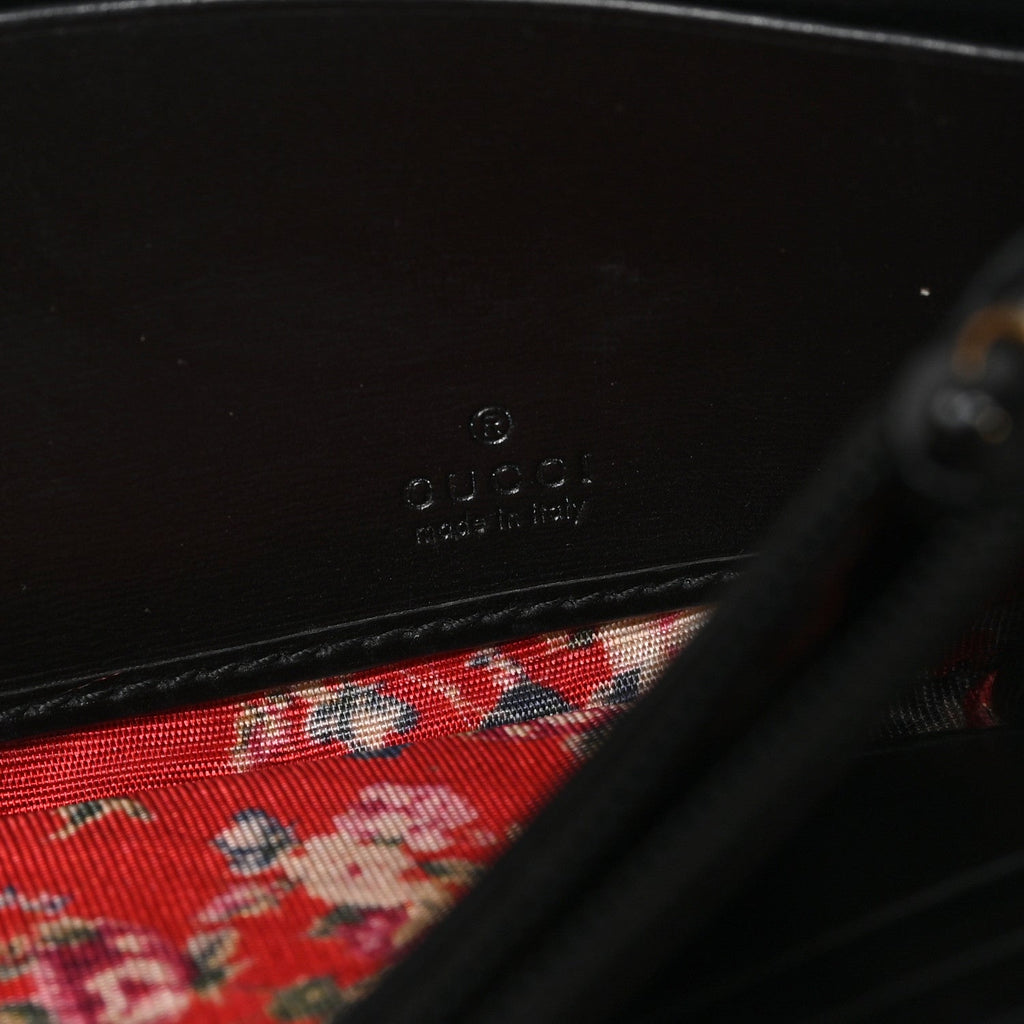 Gucci Calfskin Web Trapuntata GG Continental Wallet Black