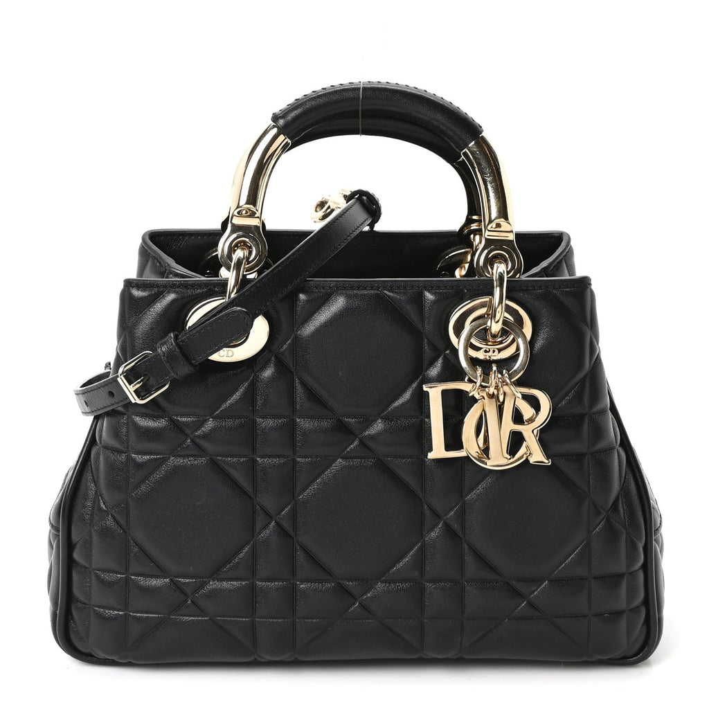 Christian Dior Calfskin Cannage Small The Lady 95.22 Black