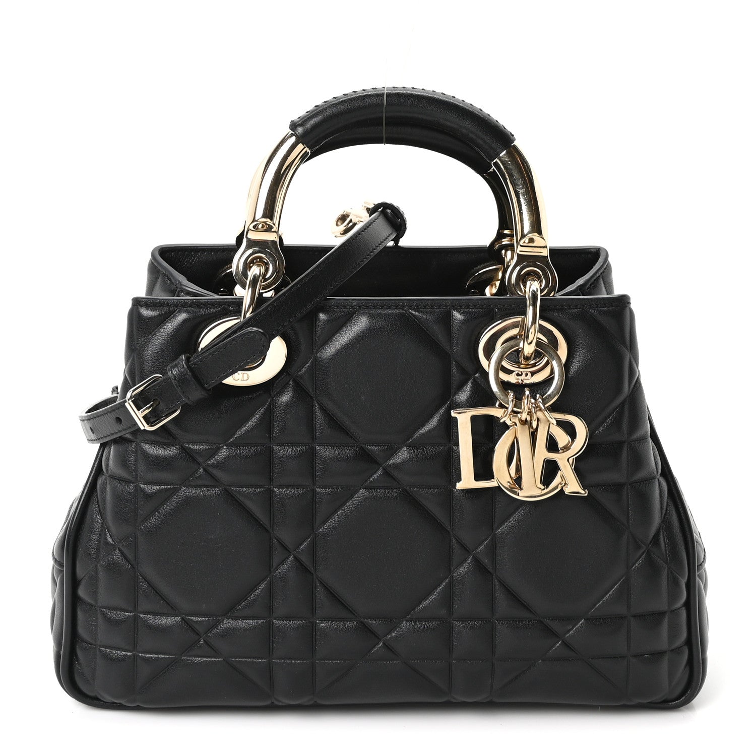 Christian Dior Calfskin Cannage Small The Lady 95.22 Black