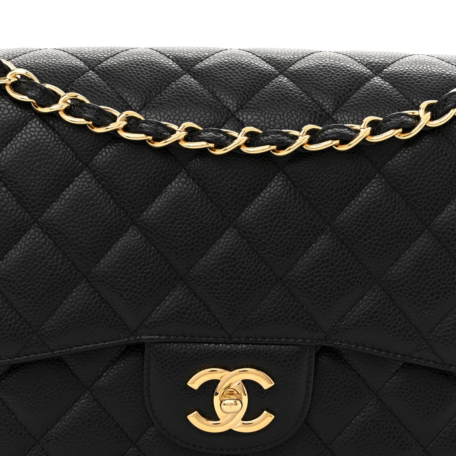 Chanel Caviar Quilted Jumbo Double Flap Black