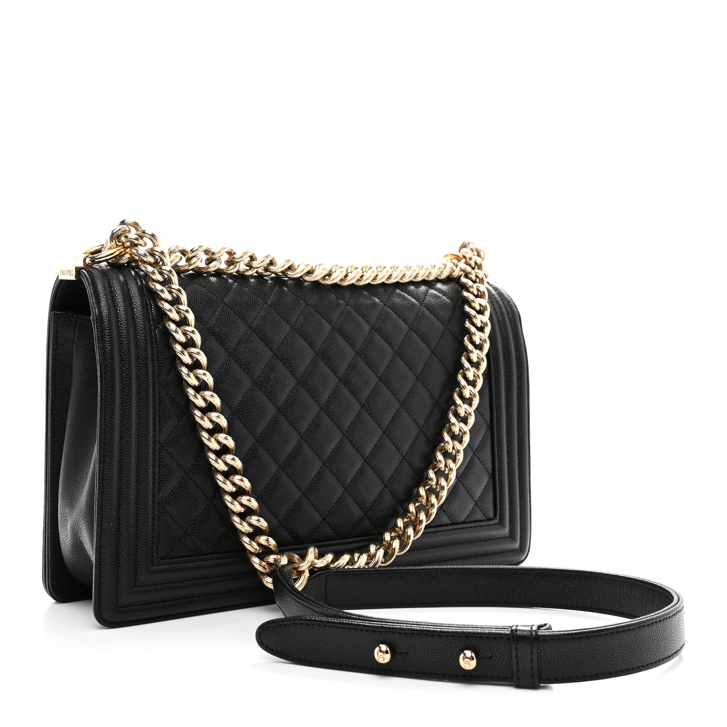 Chanel Caviar Quilted New Medium Boy Flap Black