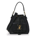 Louis Vuitton Calfskin Lockme Bucket MM Black