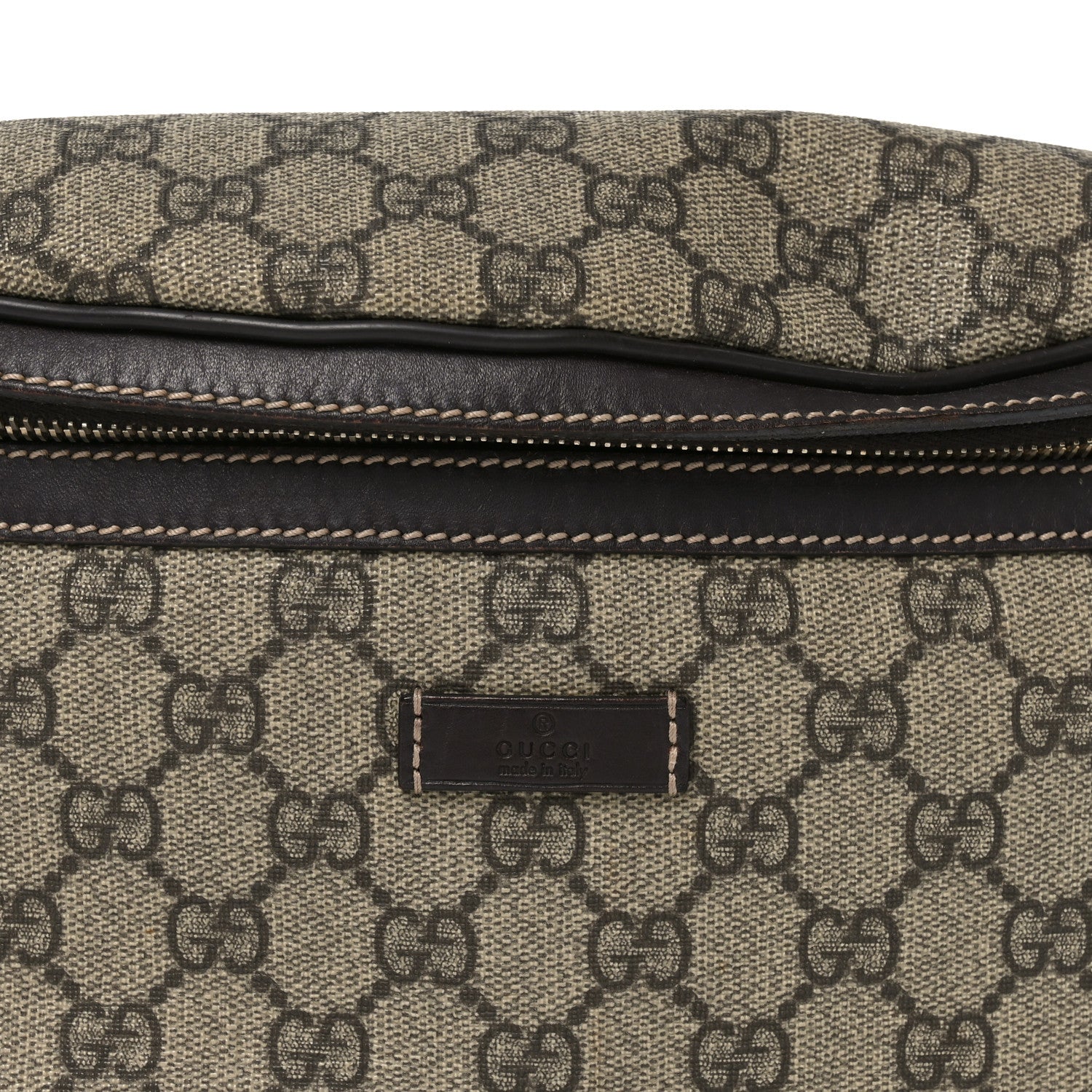 Gucci GG Supreme Monogram Belt Bag Dark Brown