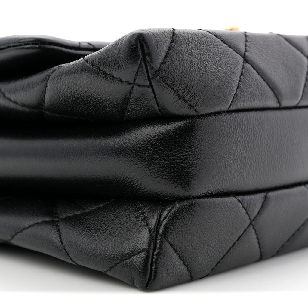 Chanel Calfskin Quilted Belt Chain Flap Black