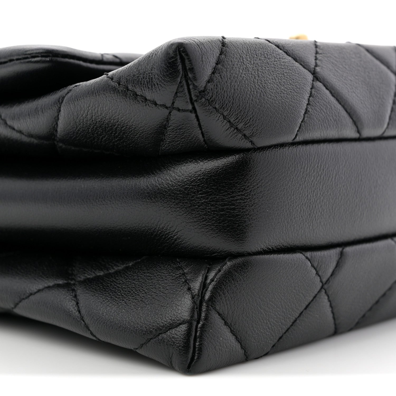 Chanel Calfskin Quilted Belt Chain Flap Black