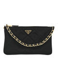 Prada Re-Nylon Tessuto Impuntu Quilted Re-Edition 1995 Chaine Pouch Black