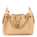 Chanel Caviar Quilted Mini Chanel 25 Handbag Beige