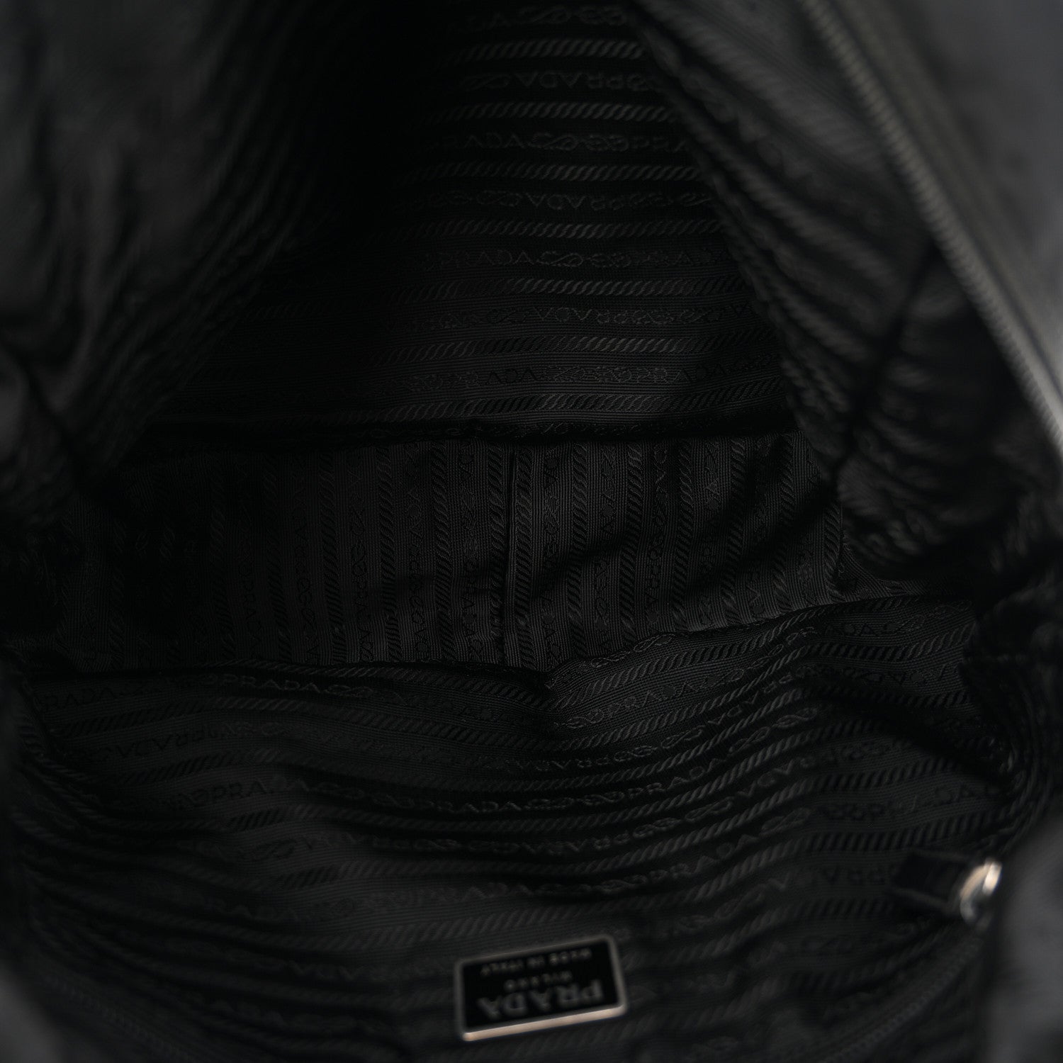 Prada Tessuto Nylon Shoulder Bag  Black