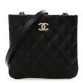 Chanel Lambskin Quilted Uniform Crossbody Bag Black
