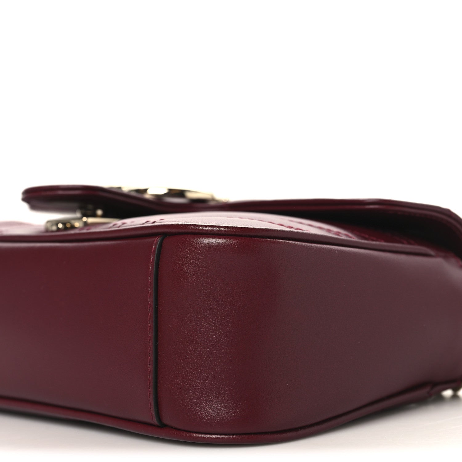 Gucci Calfskin Matelasse Small GG Marmont Shoulder Bag Rosso Ancora