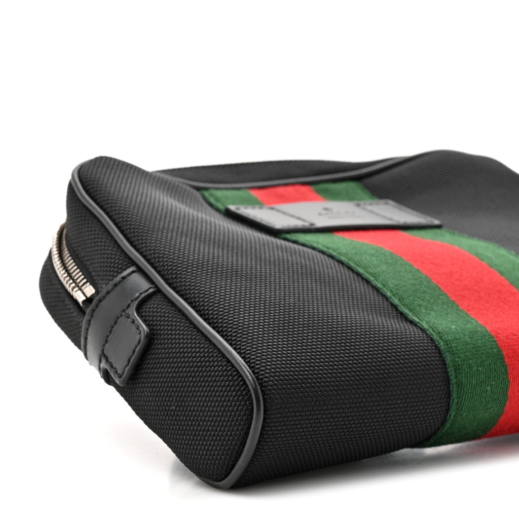Gucci Canvas Web Slim Belt Bag Black