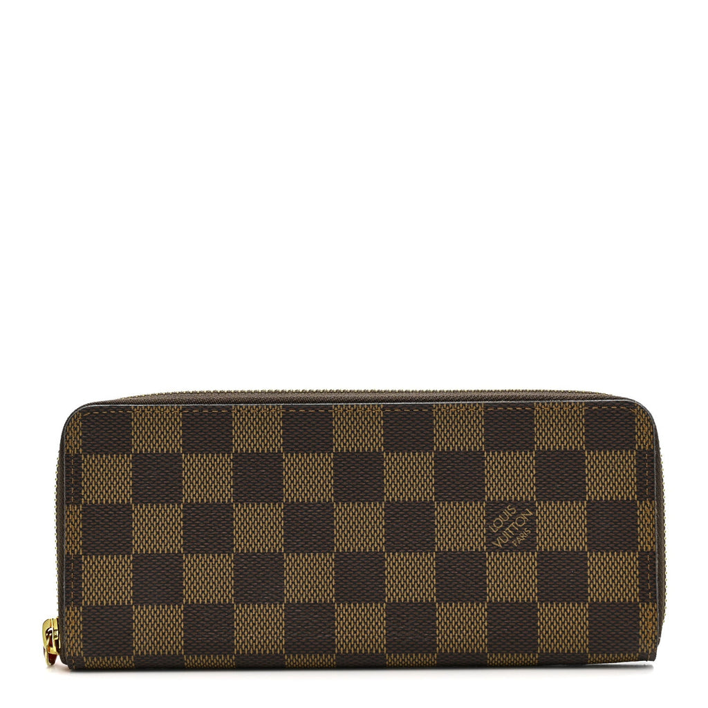 Louis Vuitton Damier Ebene Clemence Wallet Cherry