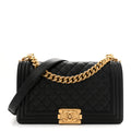 Chanel Calfskin Quilted Medium Boy Flap Black