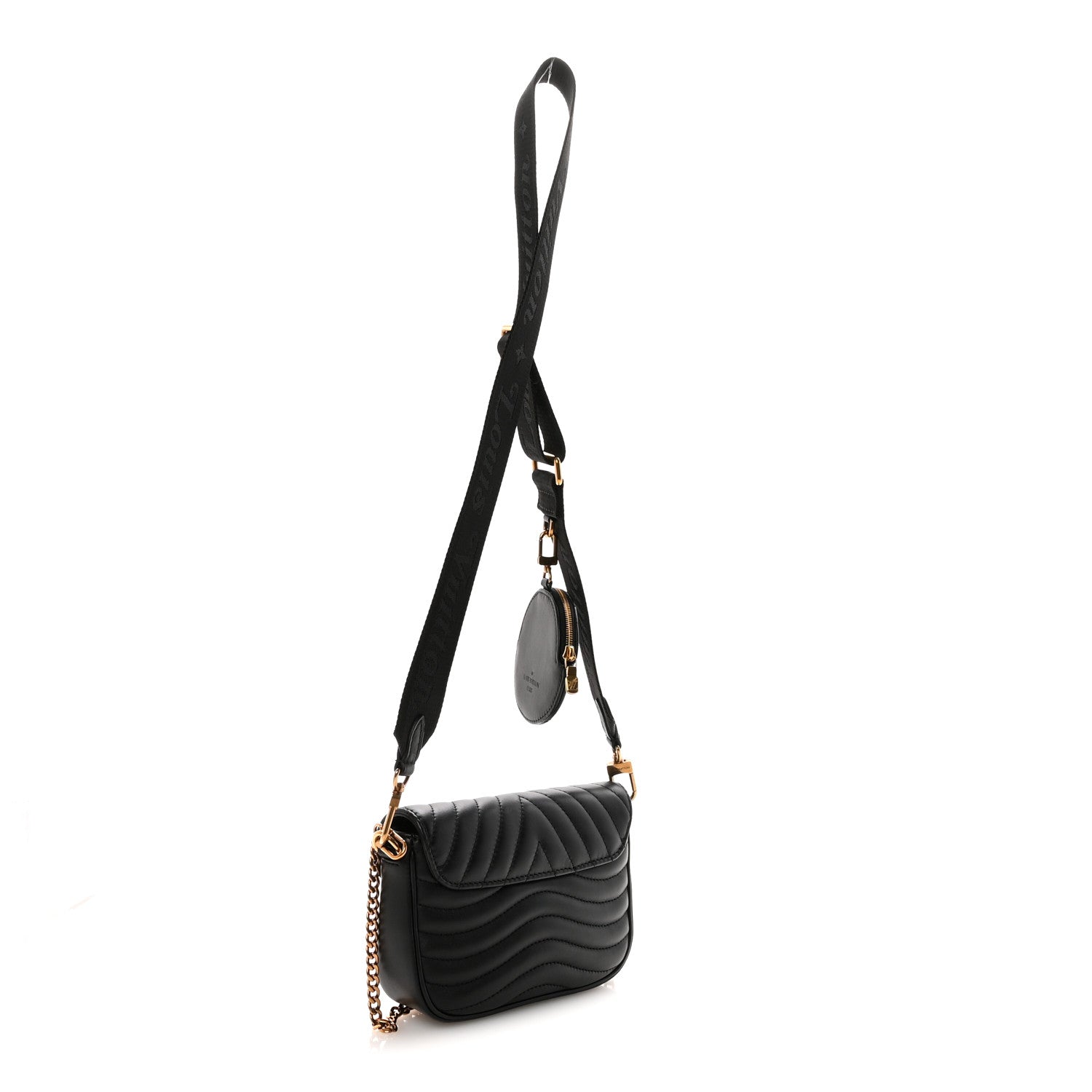 Louis Vuitton Calfskin New Wave Multi Pochette Black