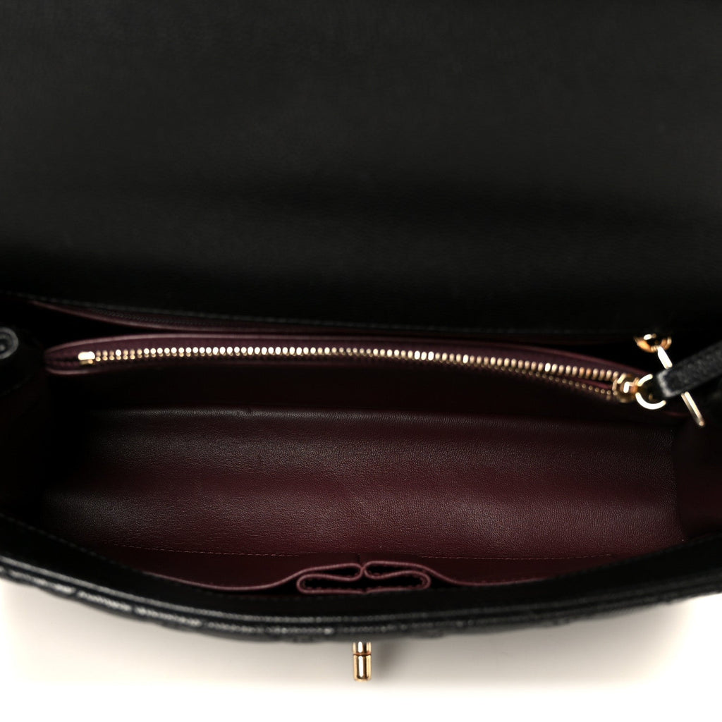 Chanel Caviar Quilted Small Coco Handle Flap Black