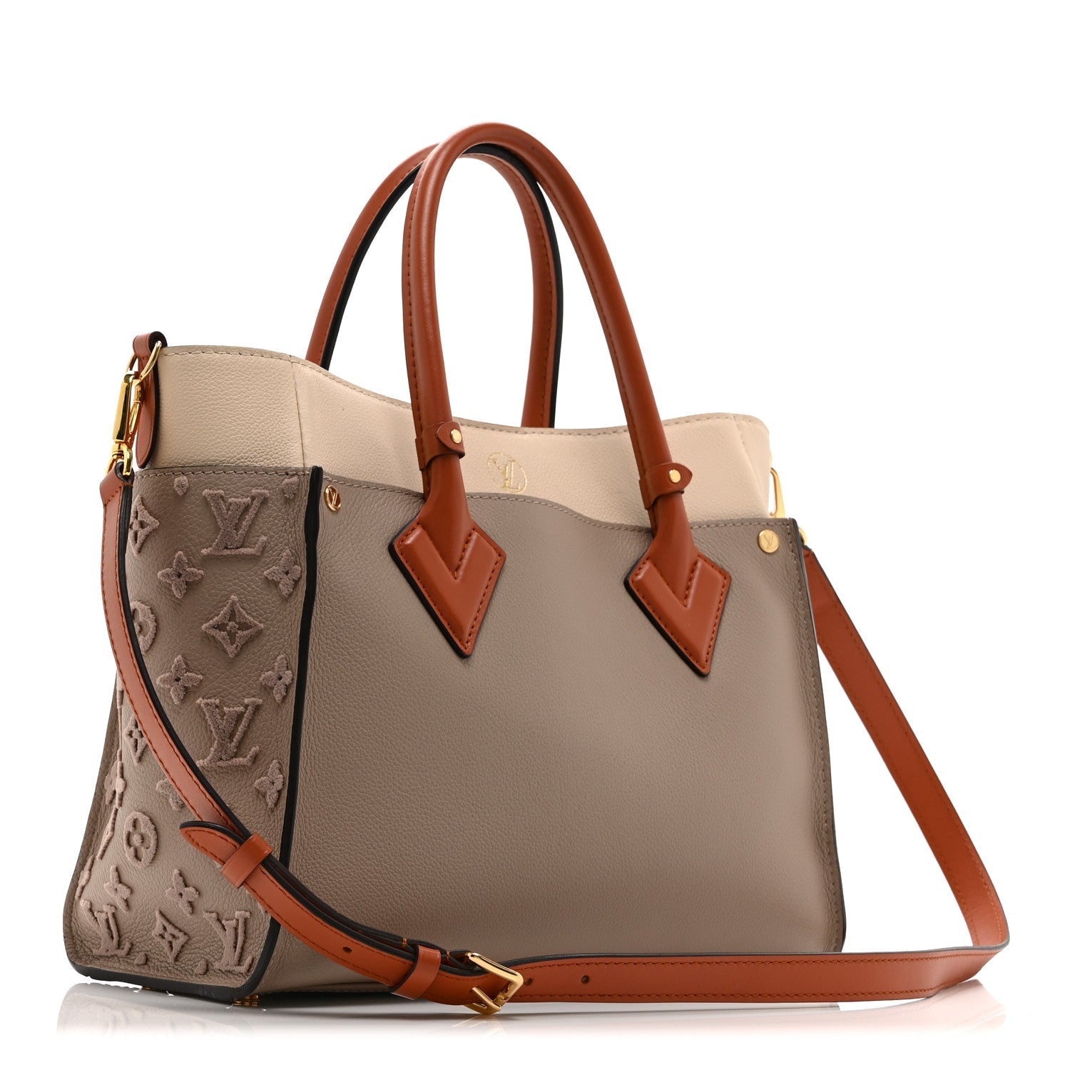 Louis Vuitton Calfskin Monogram Tufting On My Side Galet