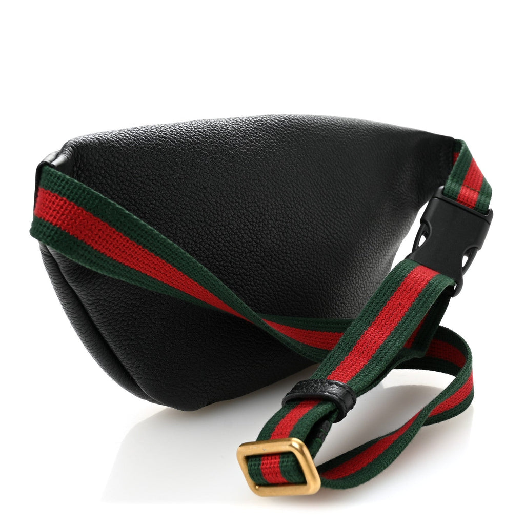 Gucci Grained Calfskin Small Logo Belt Bag Black