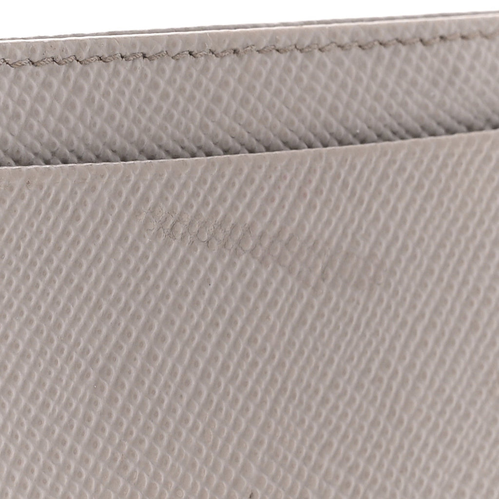 Prada Saffiano Metal Card Case Argilla